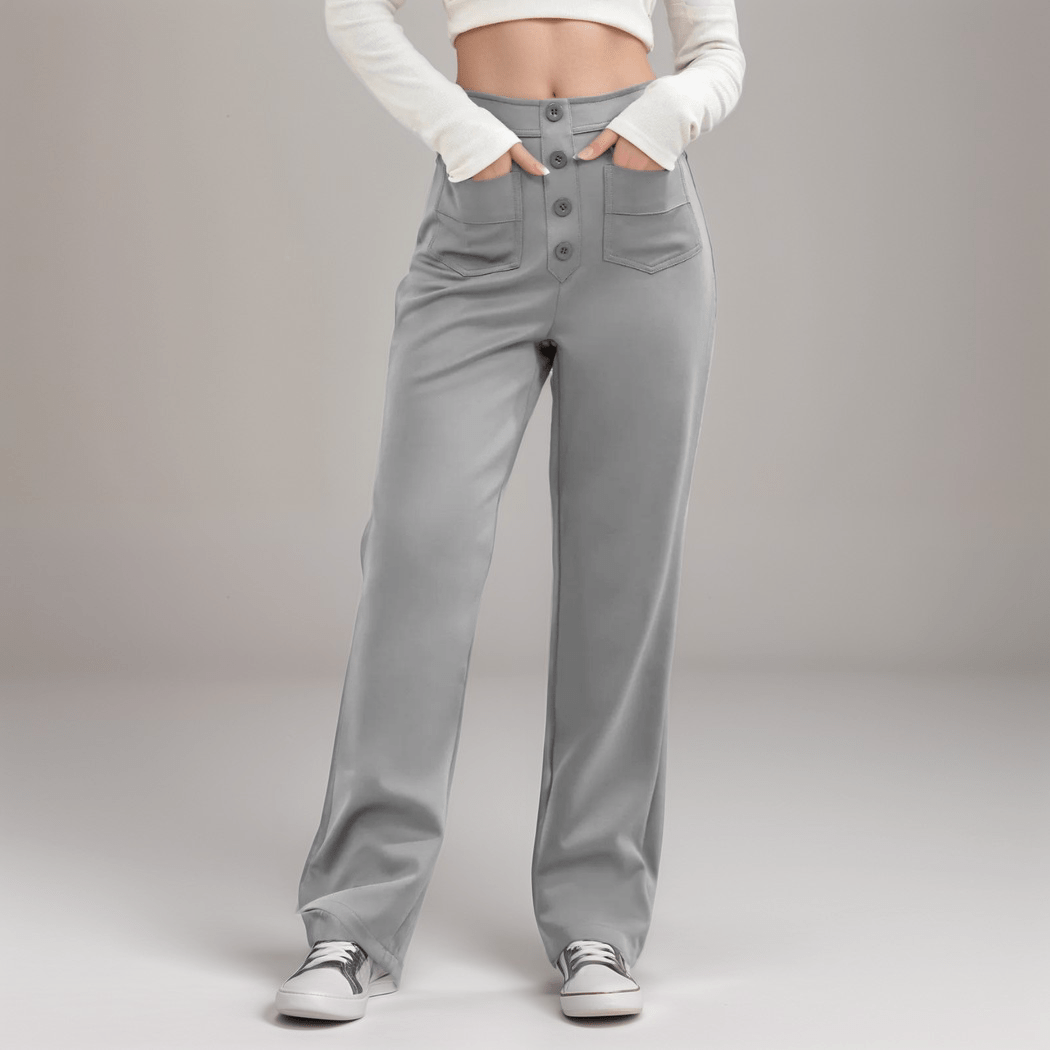 Elsa™ | Högmidjade Elastiska Byxo - Fyndora - Fyndora -