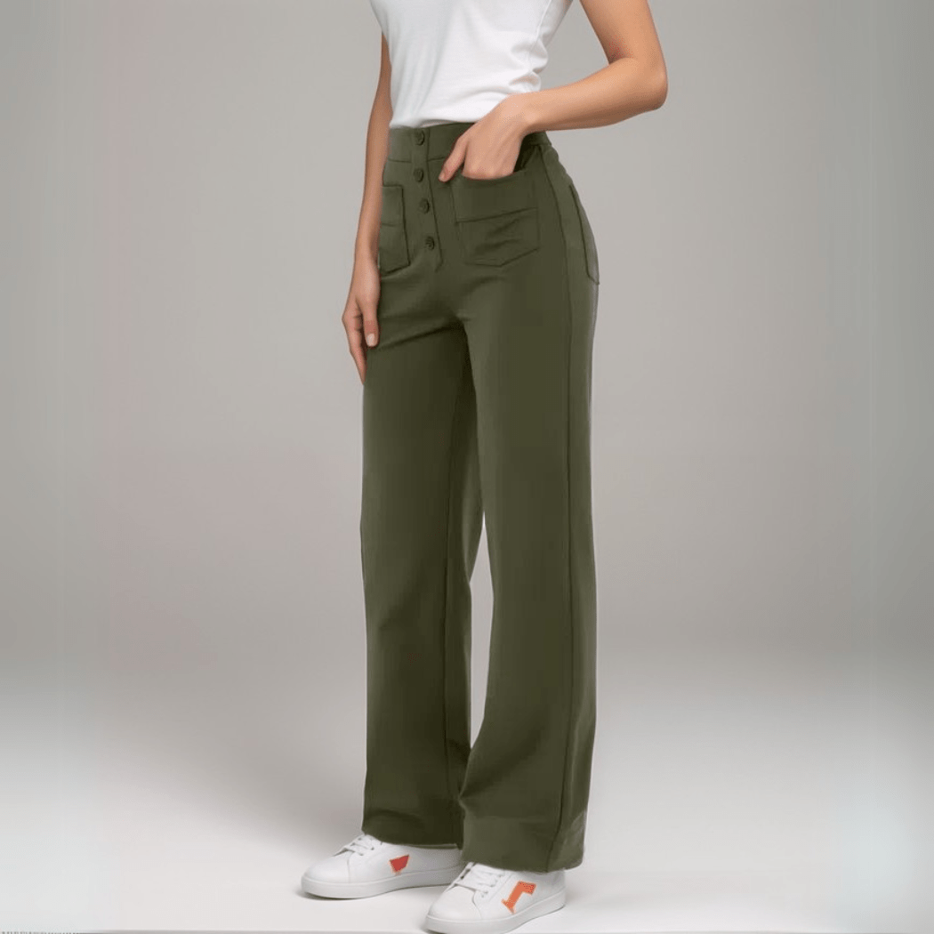 Elsa™ | Högmidjade Elastiska Byxo - Fyndora - Fyndora -