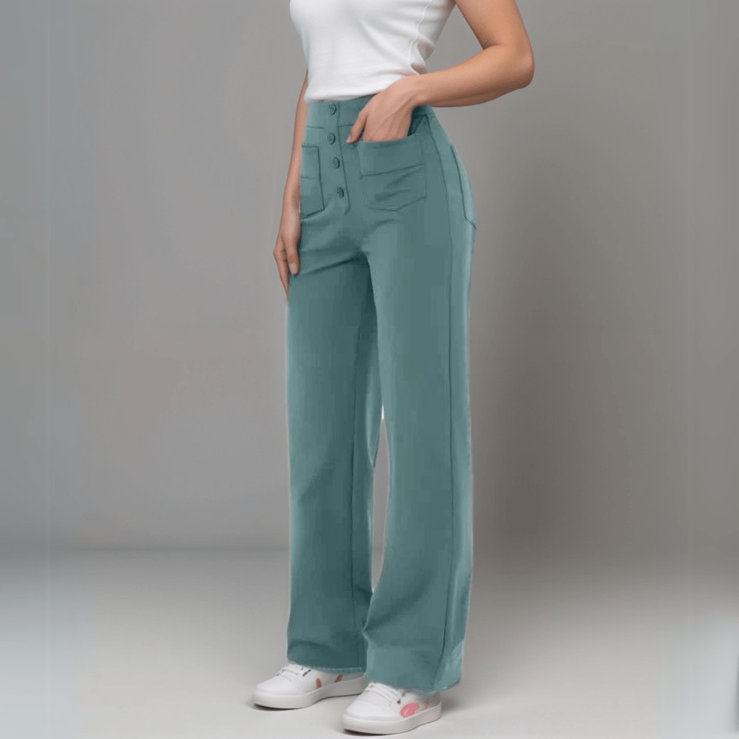 Elsa™ | Högmidjade Elastiska Byxo - Fyndora - Fyndora -