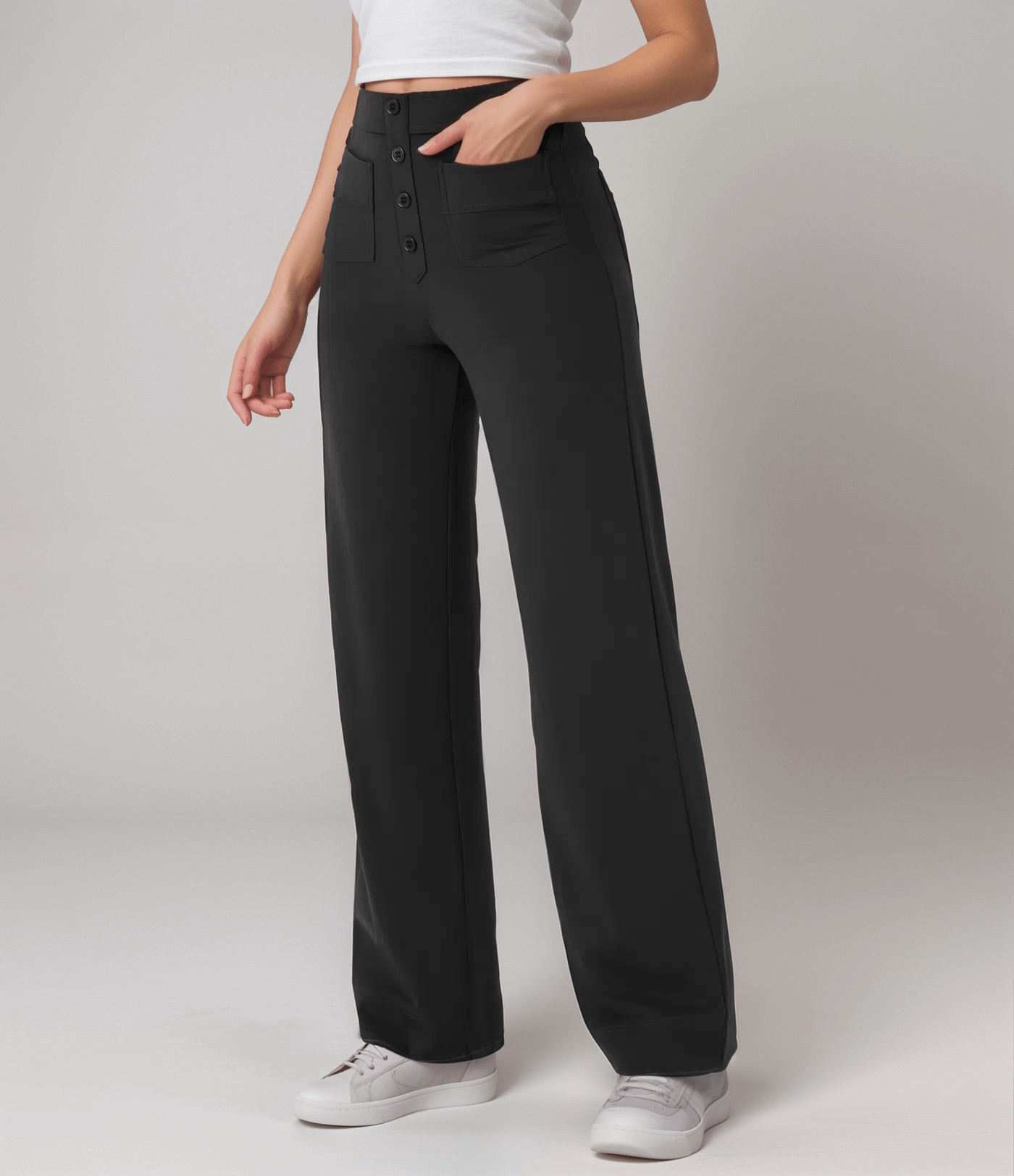 Elsa™ | Högmidjade Elastiska Byxo - Fyndora - Fyndora -