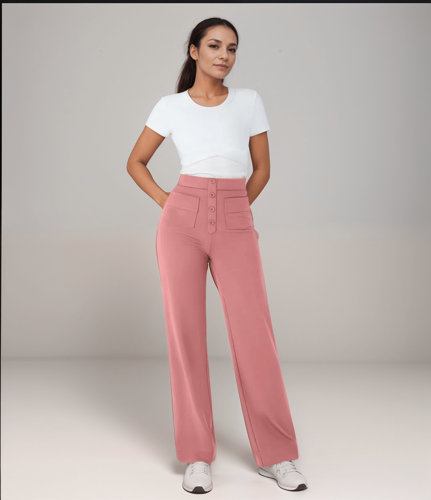 Elsa™ | Högmidjade Elastiska Byxo - Fyndora - Fyndora -