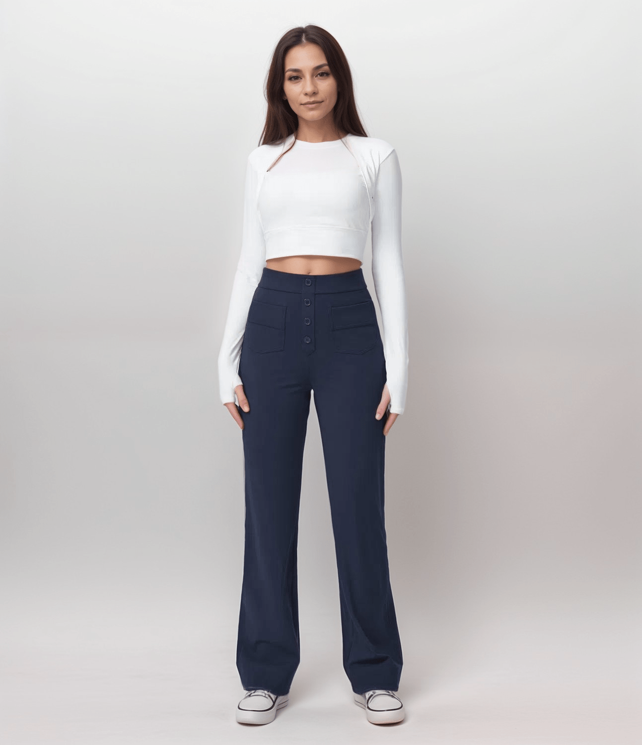 Elsa™ | Högmidjade Elastiska Byxo - Fyndora - Fyndora -