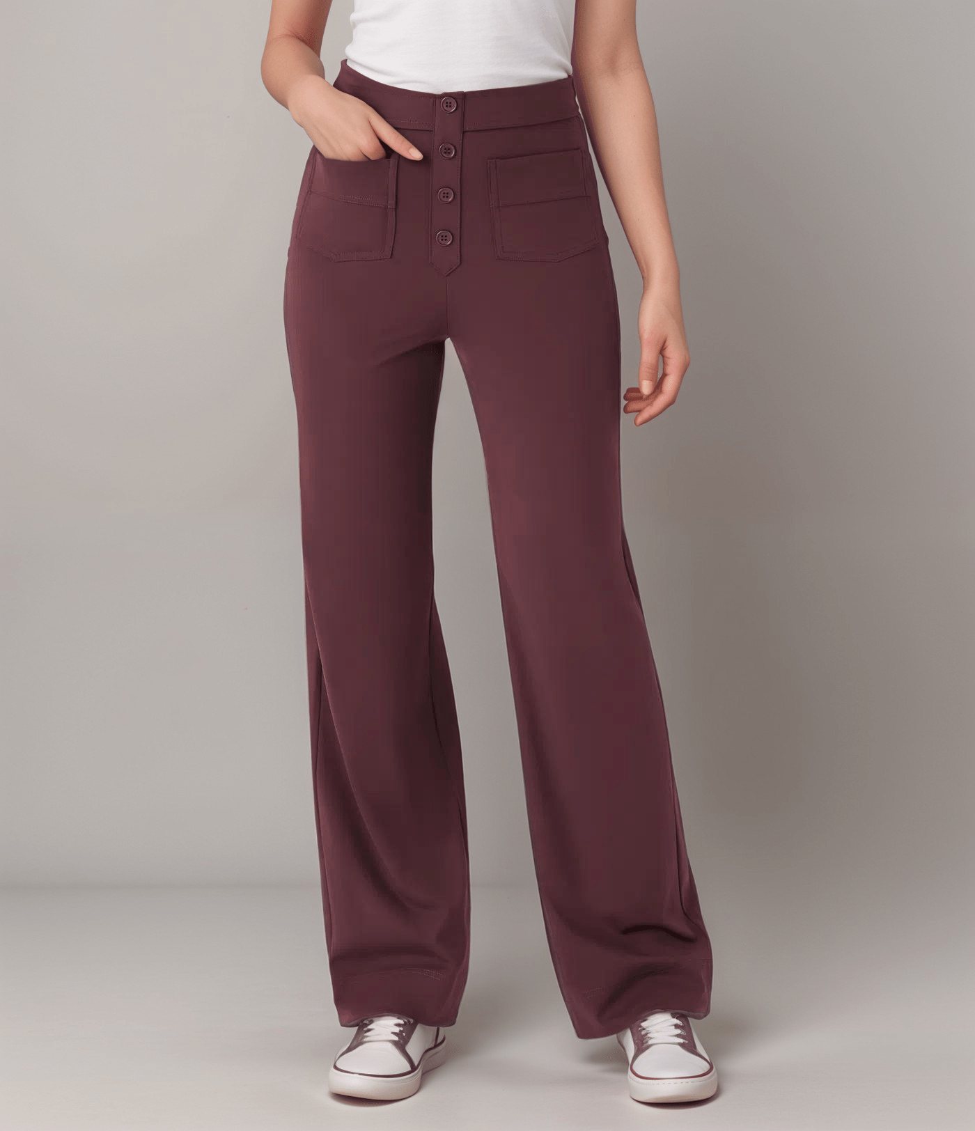 Elsa™ | Högmidjade Elastiska Byxo - Fyndora - Fyndora -