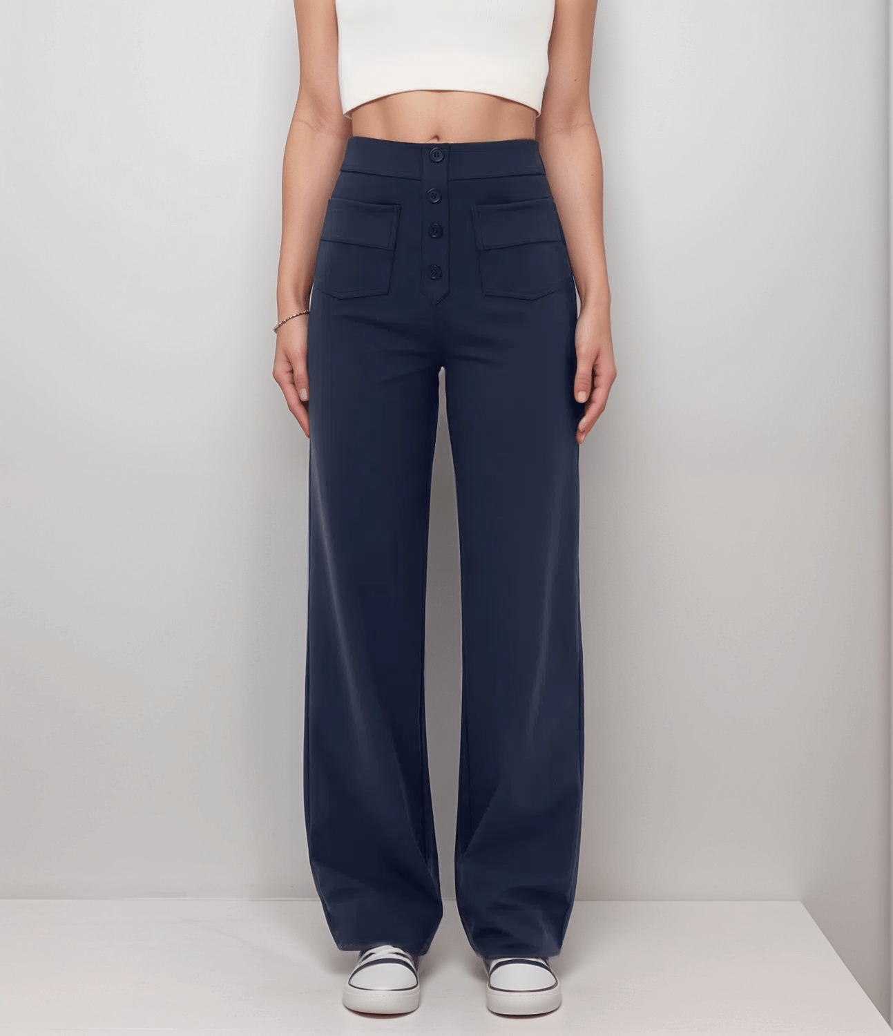 Elsa™ | Högmidjade Elastiska Byxo - Fyndora - Fyndora -